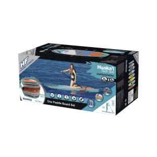 Paddle SUP gonflable Huaka'i Tech Set Hydro Force™ 305 x 84 x 15 cm, pompe, sac à dos, leash, pagaie