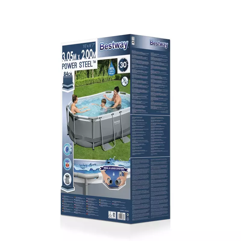 carton piscine bestway hors sol tubulaire ovale