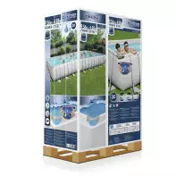 Piscine tubulaire - BESTWAY - 9,56m x 4,88m x 1,32 Filtre sable