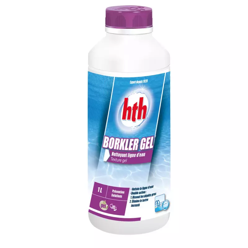 HTH - Borkler Gel Nettoyant ligne d'eau  - 1 L -