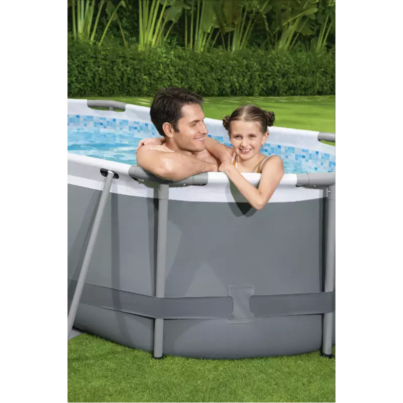 couple piscine tubulaire bestway ovale hors sol