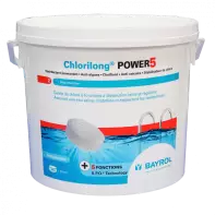 Galet chlore Bayrol 5 fonctions pour piscine - 5 kg - Chlorilong® POWER 5