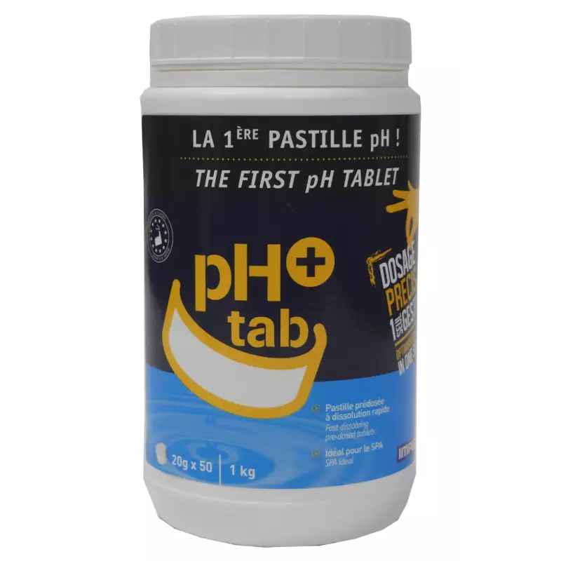 Pastille de Ph pour piscine / Impact Ph + Tab pour remonter le Ph de l'eau  d'une piscine