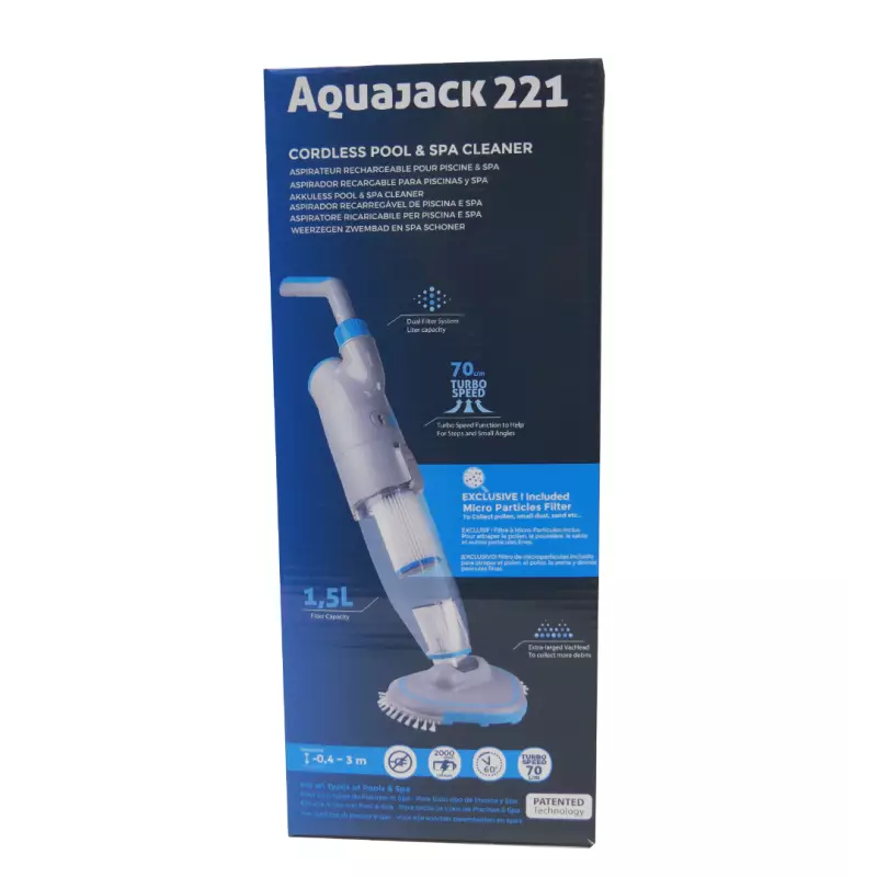 Aspirateur AquaJack 221 rechargeable sans fil pour piscine et spa
