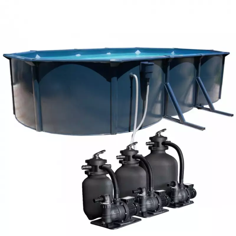 Piscine ovale hors sol - Filtration sable - 120 cm