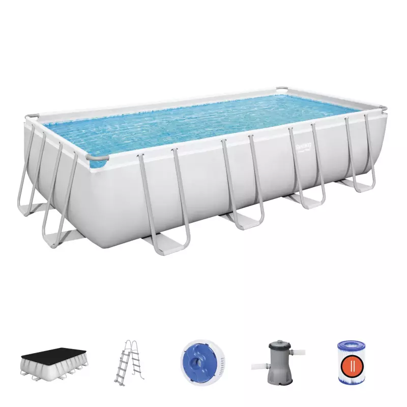 Piscine tubulaire - BESTWAY - 4.88 x 2.44 x 1.22 m filtre à cartouche