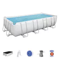 Piscine tubulaire - BESTWAY - 4.88 x 2.44 x 1.22 m filtre à cartouche