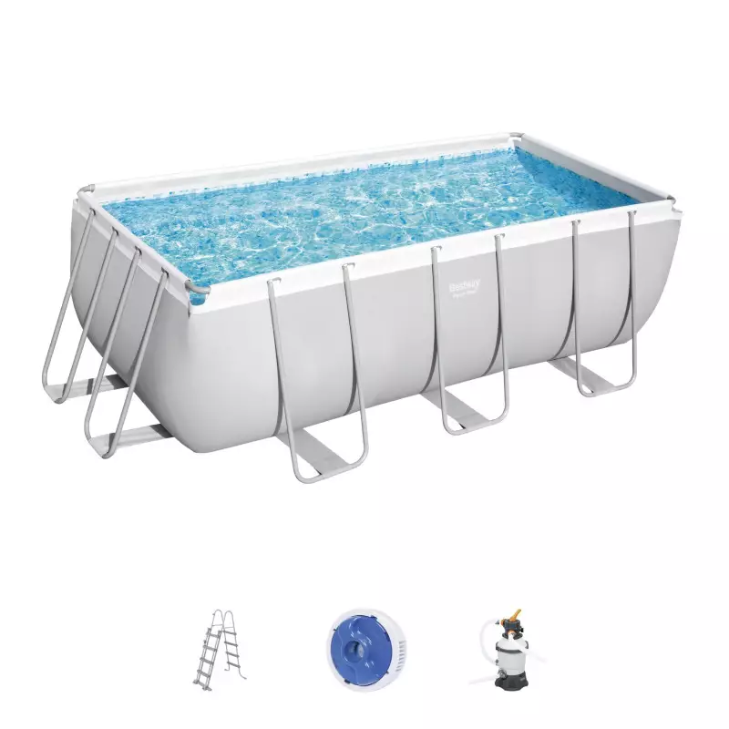 Piscine tubulaire - BESTWAY - 4,12m x 2,01m x 1,22m filtre sable