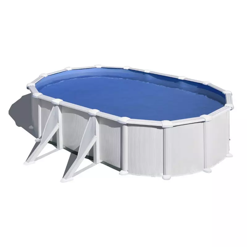 Piscine hors sol acier ovale ATLANTIS avec renforts apparents