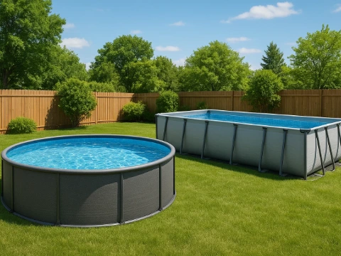 Piscine hors sol ronde ou rectangulaire ?