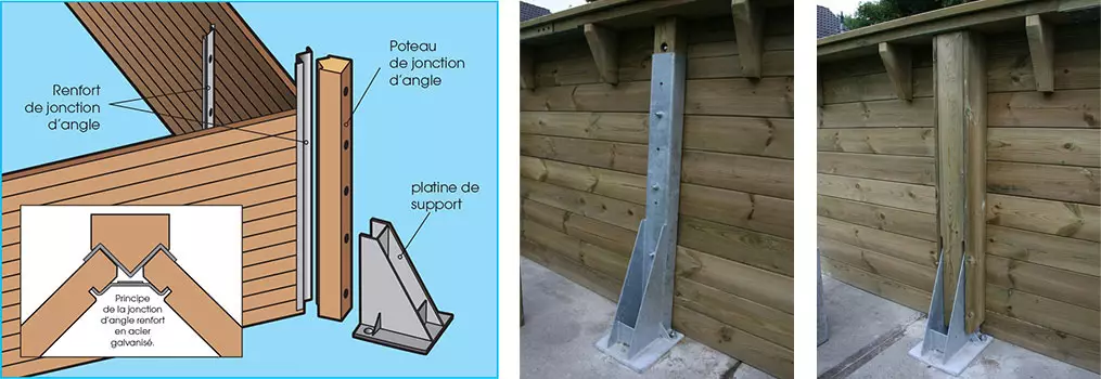 Photo de l'installation de la piscine bois rectangulaire Nortland Azura