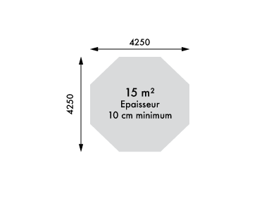 Dimensions piscine 4.30 x 1.20 m