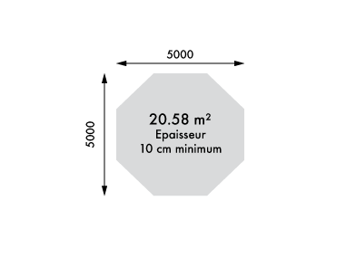 Dimensions piscine 5.10 x 1.20 m