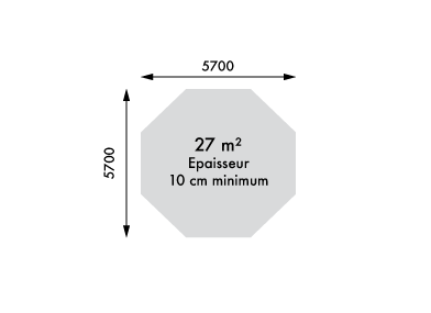 Dimensions piscine 5.80x1.30 m