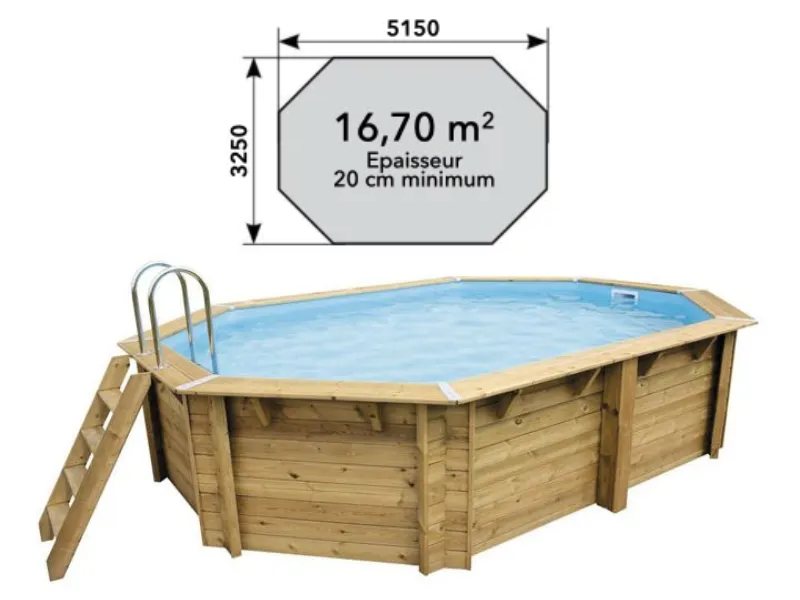 Dimensions dalle béton piscine