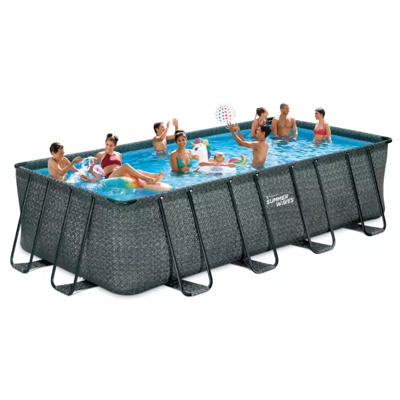 Photo piscine rectangulaire dark elite 45,49x2,74x1,32 m