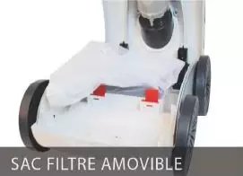 Robot avec filtre sac amovible