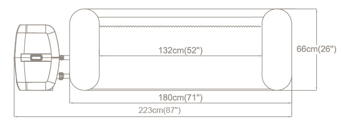 Image dimensions du spa gonflable bali de bestway