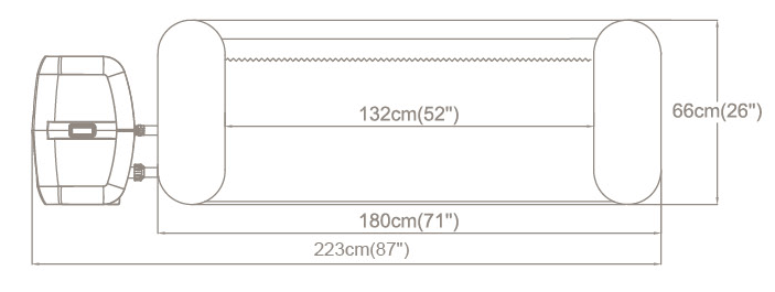 Dimensiosn du spa gonflable Madrid de bestway