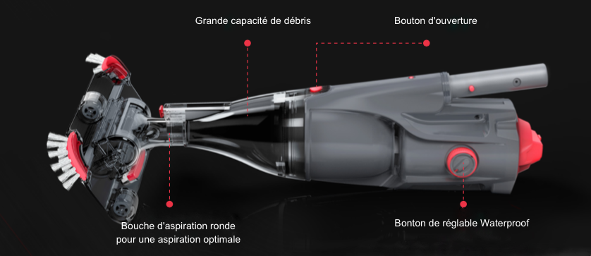 détails robot aspirateur kokido