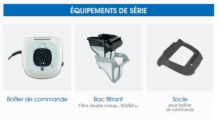 Photo des équipements fournis du robot Zodiac CNX 40 iQ