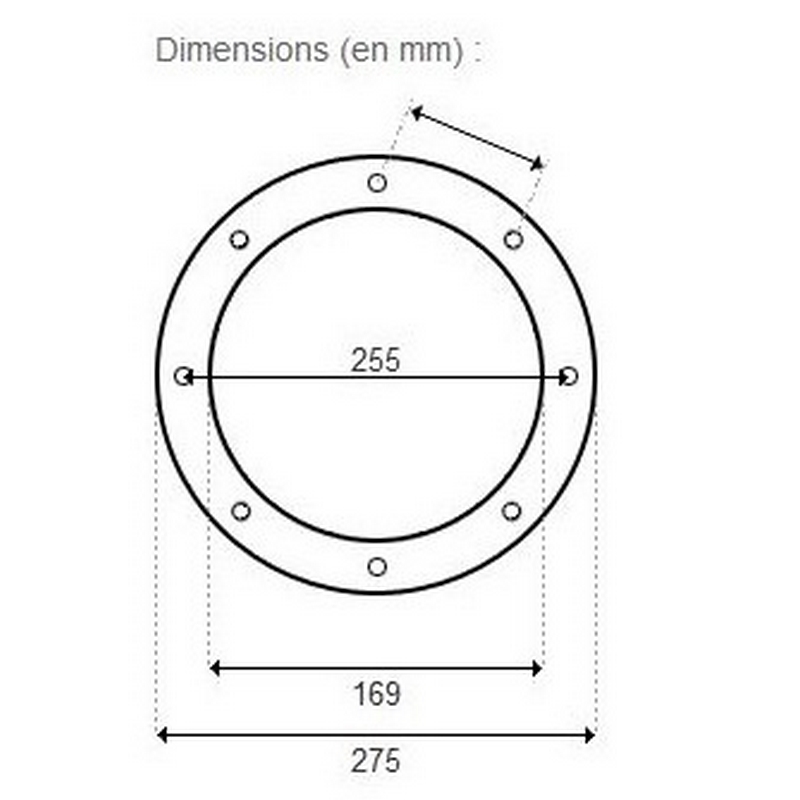 dimensions couronne frontale