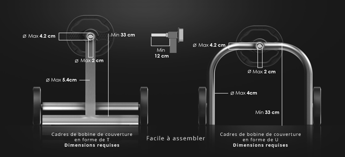 Dimension enrouleur électrique piscine