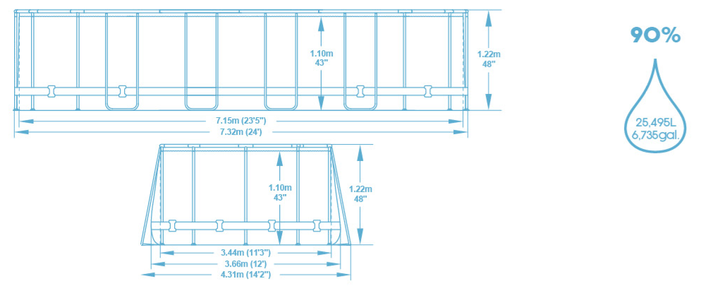 Schéma piscine Bestway bw5611t