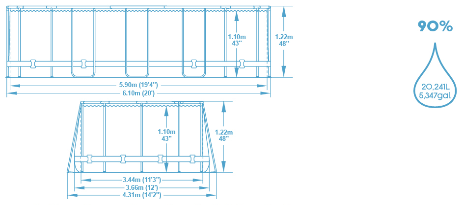 Schéma piscine Bestway