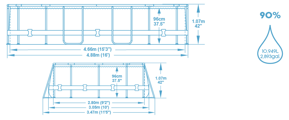 Schéma piscine Bestway