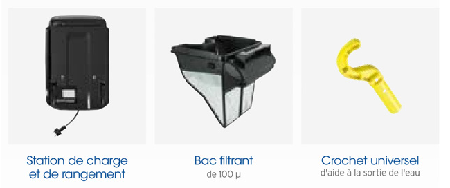 Photo des équipements fournis du robot Zodiac CNX 40 iQ