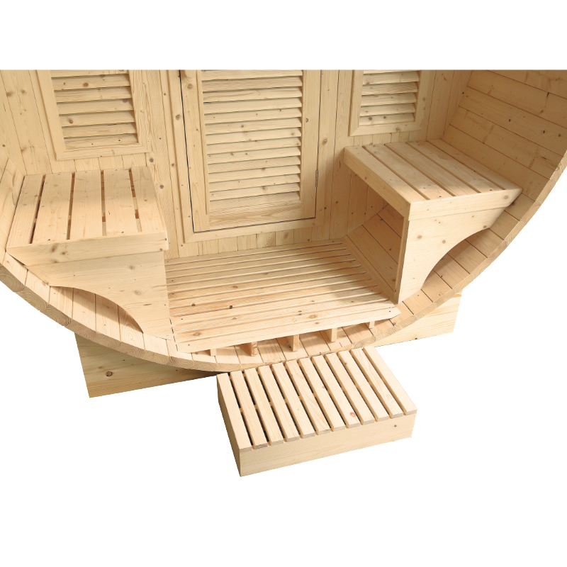 image des assises exterieur du sauna