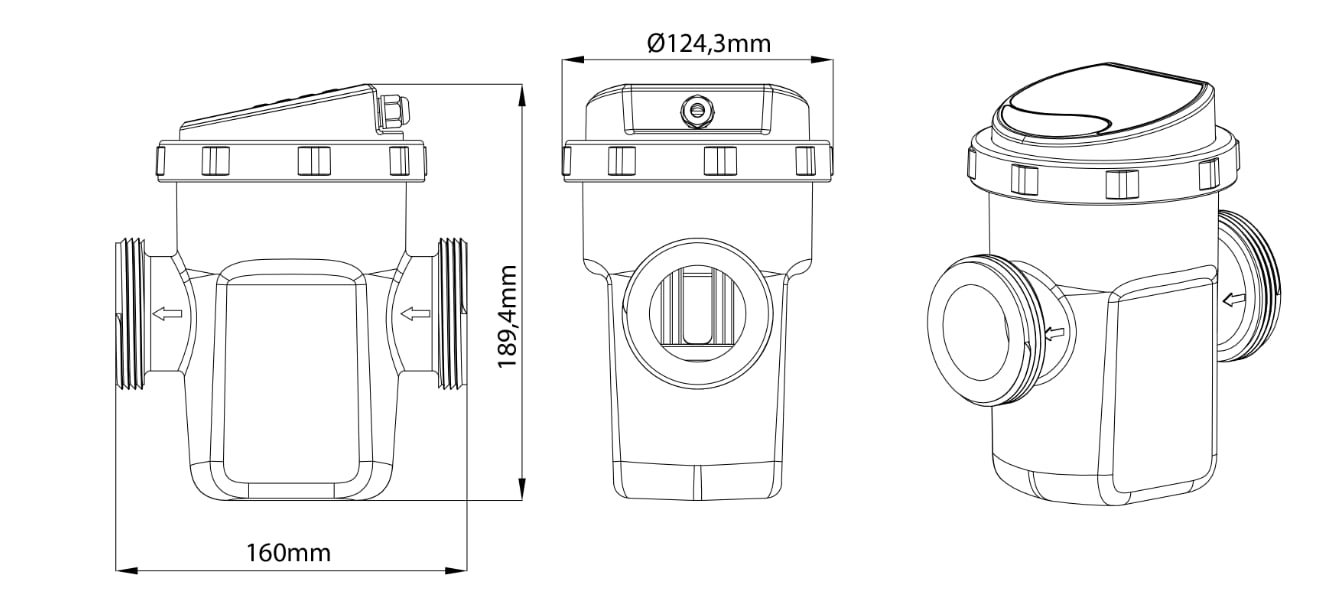 Schema dimensions electrolyseur Turbo Salt