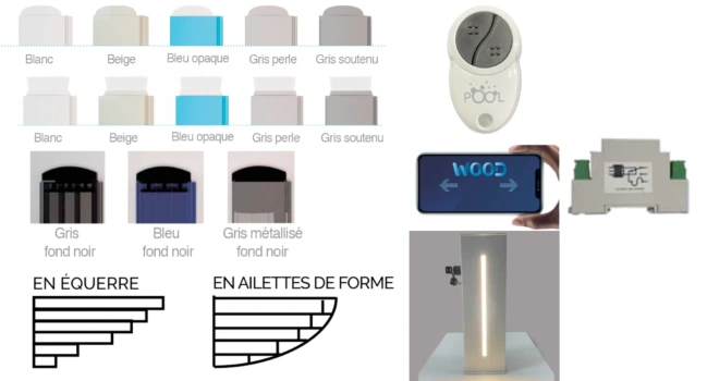 Volet roulant ONE wood lames et options Zyke